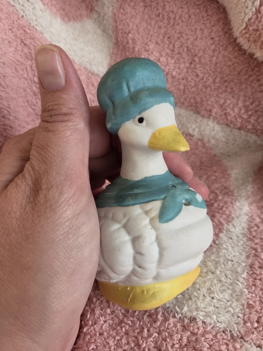 Cute Ceramic Duck Salt and Pepper Shakers - White & Teal